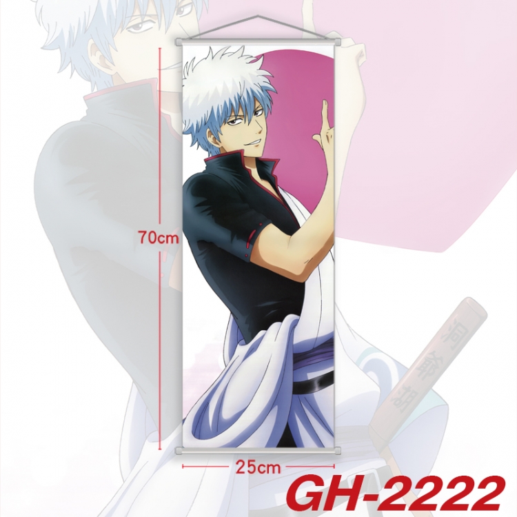 Gintama Plastic Rod Cloth Small Hanging Canvas Painting Wall Scroll 25x70cm price for 5 pcs