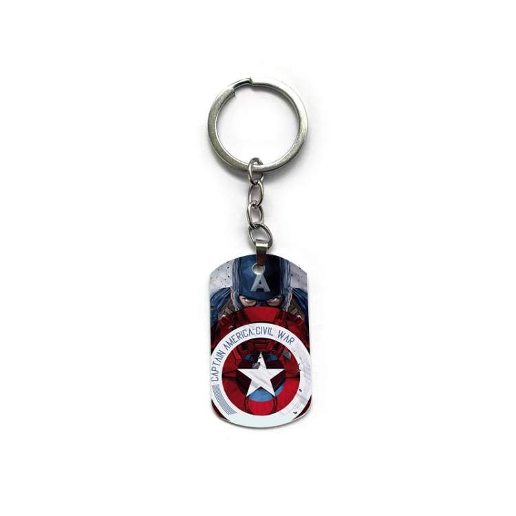 Captain America Anime double-sided full-color printed keychain price for 5 pcs