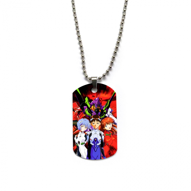 EVA Anime double-sided full color printed military brand necklace price for 5 pcs
