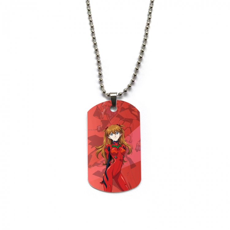 EVA Anime double-sided full color printed military brand necklace price for 5 pcs