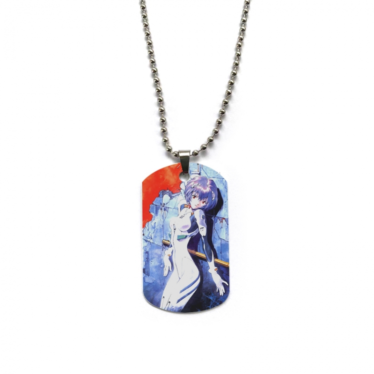 EVA Anime double-sided full color printed military brand necklace price for 5 pcs