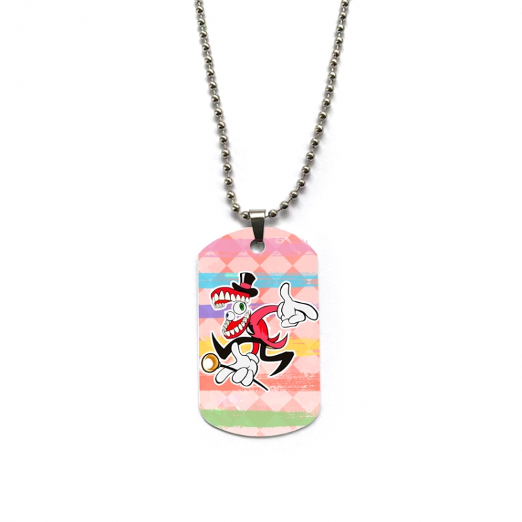 The Amazing Digital Circus Anime double-sided full color printed military brand necklace price for 5 pcs