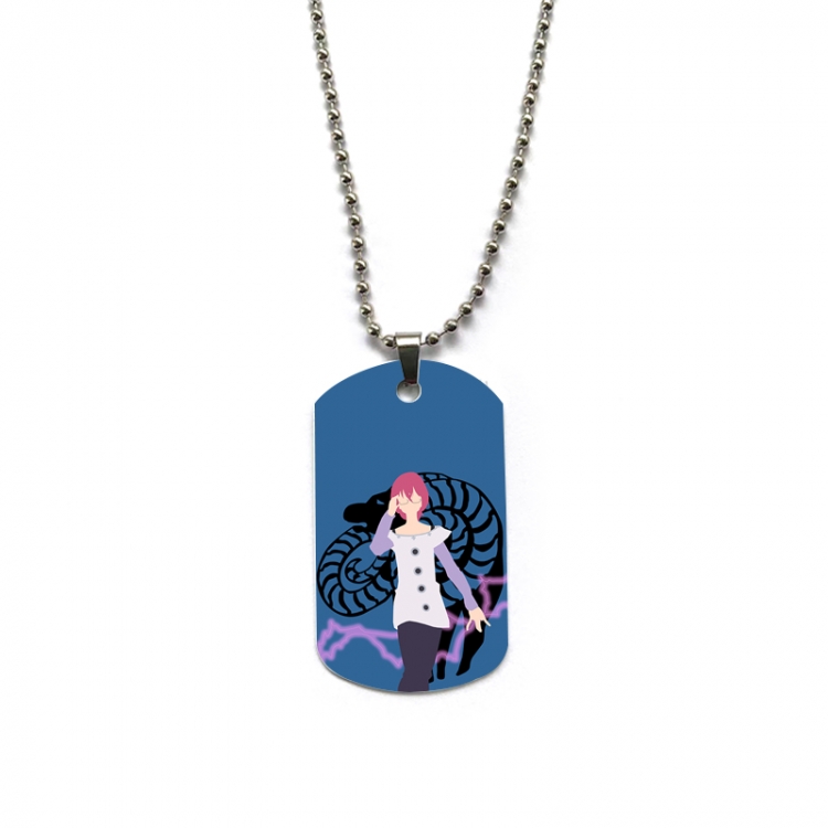 The Seven Deadly Sins Anime double-sided full color printed military brand necklace price for 5 pcs