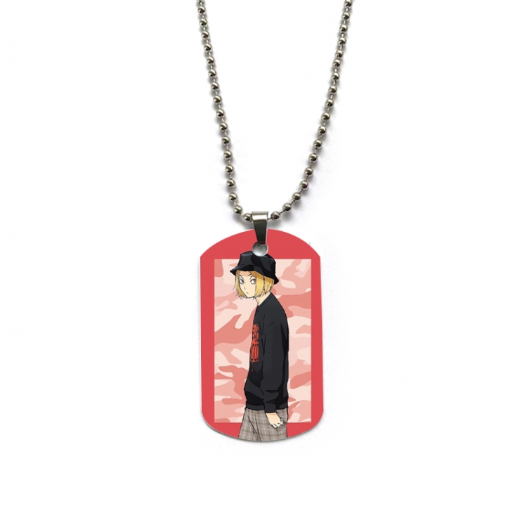 Haikyuu!! Anime double-sided full color printed military brand necklace price for 5 pcs