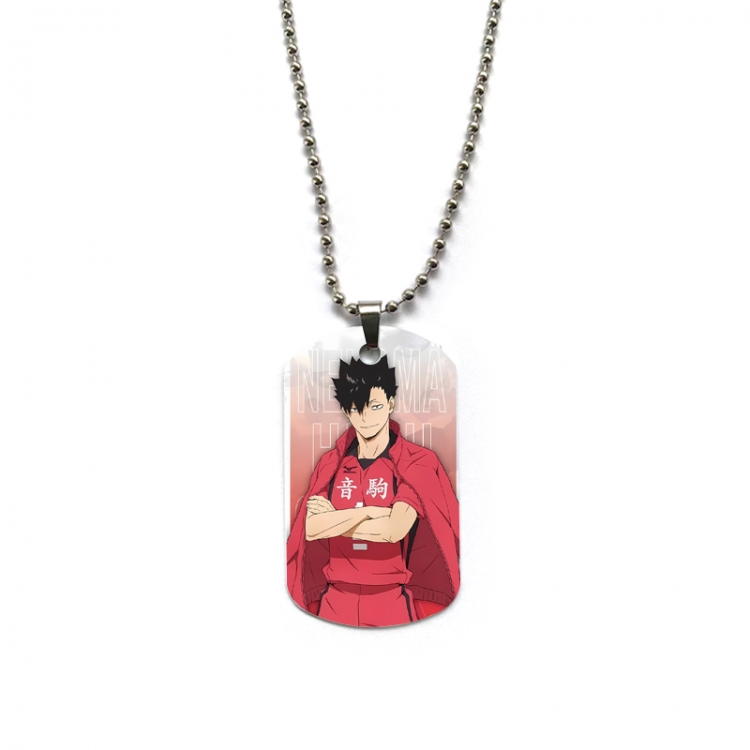 Haikyuu!! Anime double-sided full color printed military brand necklace price for 5 pcs