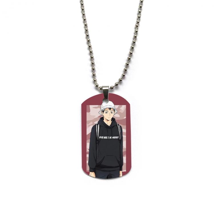 Haikyuu!! Anime double-sided full color printed military brand necklace price for 5 pcs