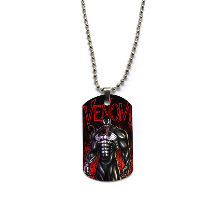 venom Anime double-sided full color printed military brand necklace price for 5 pcs