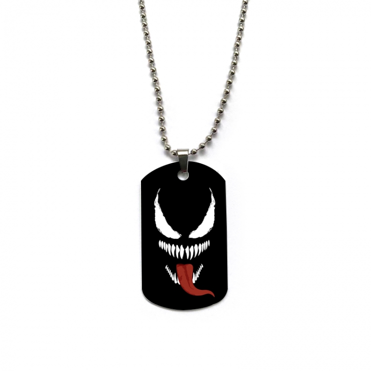venom Anime double-sided full color printed military brand necklace price for 5 pcs