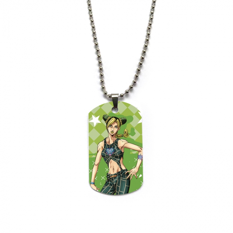 JoJos Bizarre Adventure Anime double-sided full color printed military brand necklace price for 5 pcs