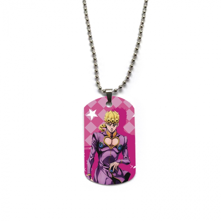 JoJos Bizarre Adventure Anime double-sided full color printed military brand necklace price for 5 pcs