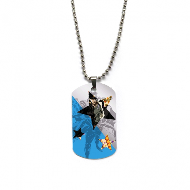 JoJos Bizarre Adventure Anime double-sided full color printed military brand necklace price for 5 pcs