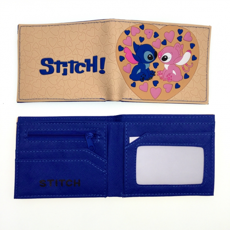 Lilo Anime peripheral PVC adhesive surface short style folding wallet