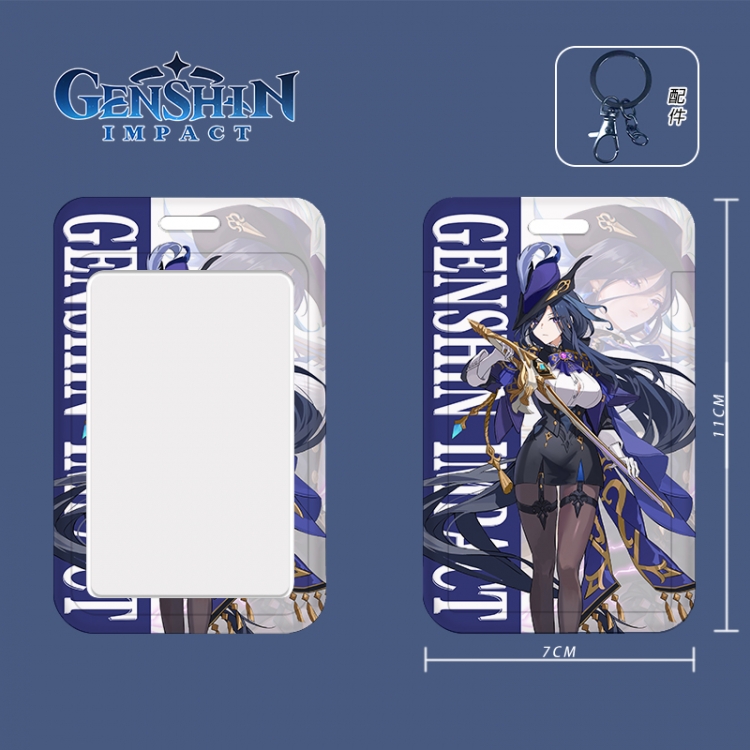 Genshin Impact Cartoon peripheral ID card sleeve Ferrule 11cm long 7cm wide price for 5 pcs  