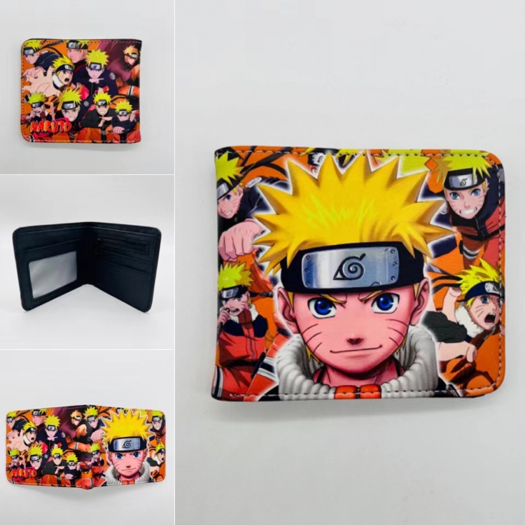 Naruto Full color Two fold short card case wallet 11X9.5CM 