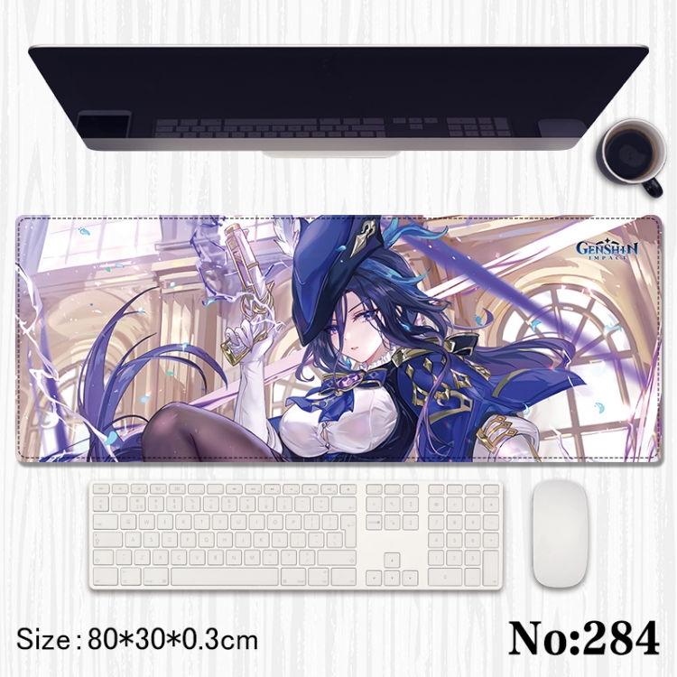 Genshin Impact Anime peripheral computer mouse pad office desk pad multifunctional pad 80X30X0.3cm