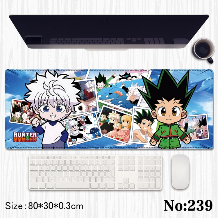 HunterXHunter Anime peripheral computer mouse pad office desk pad multifunctional pad 80X30X0.3cm