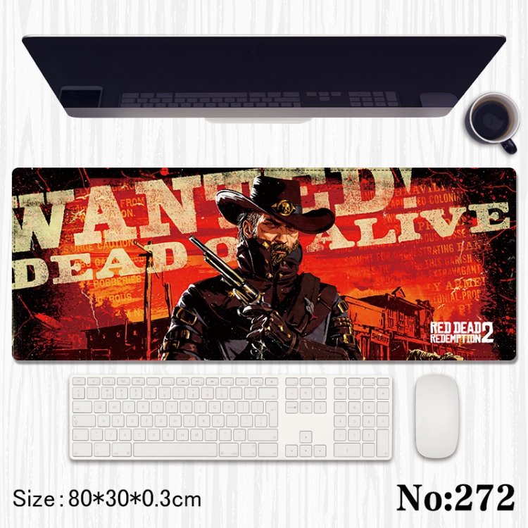 Wilderness Big Whooper Anime peripheral computer mouse pad office desk pad multifunctional pad 80X30X0.3cm