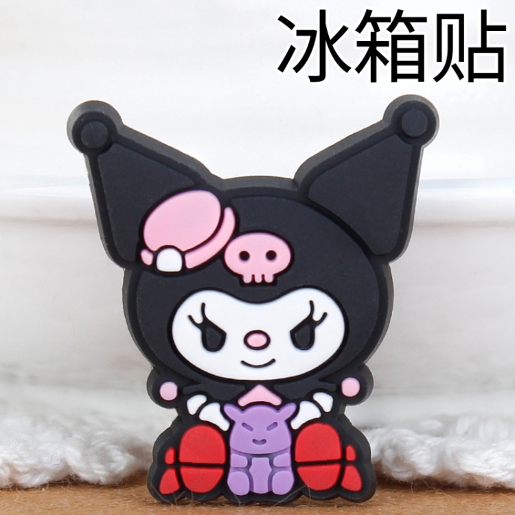Kuromi Soft rubber material refrigerator decoration magnet magnetic sticker 3-5 cm  price for 10 pcs