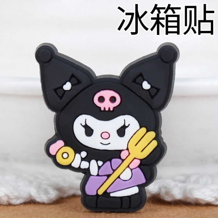Kuromi Soft rubber material refrigerator decoration magnet magnetic sticker 3-5 cm  price for 10 pcs