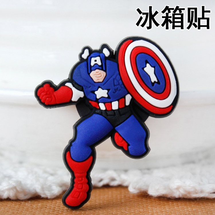 Captain America Soft rubber material refrigerator decoration magnet magnetic sticker 3-5 cm  price for 10 pcs