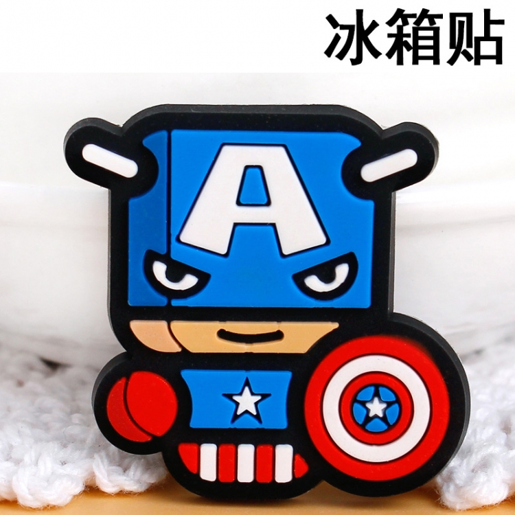 Captain America Soft rubber material refrigerator decoration magnet magnetic sticker 3-5 cm  price for 10 pcs