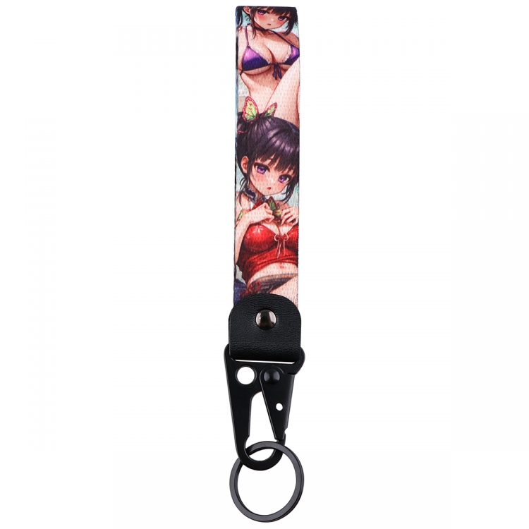 Demon Slayer Kimets Eagle beak keychain bag hanging piece leather rope hanging rope 9x2.5cm 30G price for 5 pcs HB1316