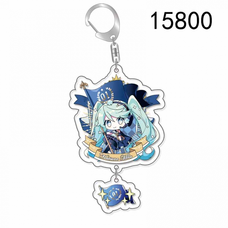 Hatsune Miku Anime acrylic Pendant Key Chain  price for 5 pcs