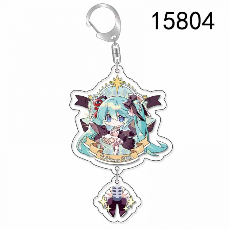 Hatsune Miku Anime acrylic Pendant Key Chain  price for 5 pcs