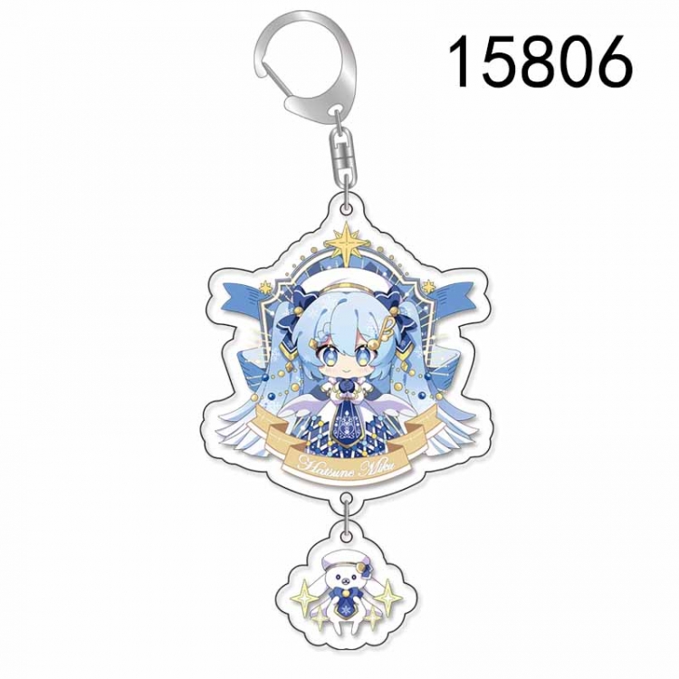 Hatsune Miku Anime acrylic Pendant Key Chain  price for 5 pcs