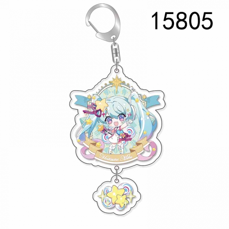 Hatsune Miku Anime acrylic Pendant Key Chain  price for 5 pcs