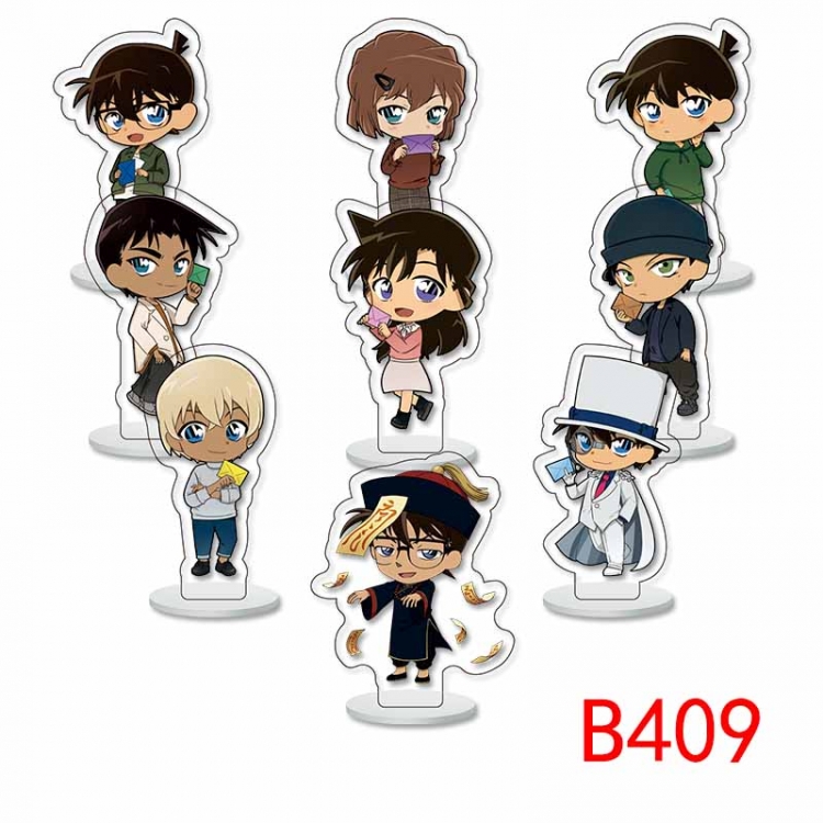 Detective conan Anime Character acrylic Small Standing Plates  Keychain 6cm a set of 9