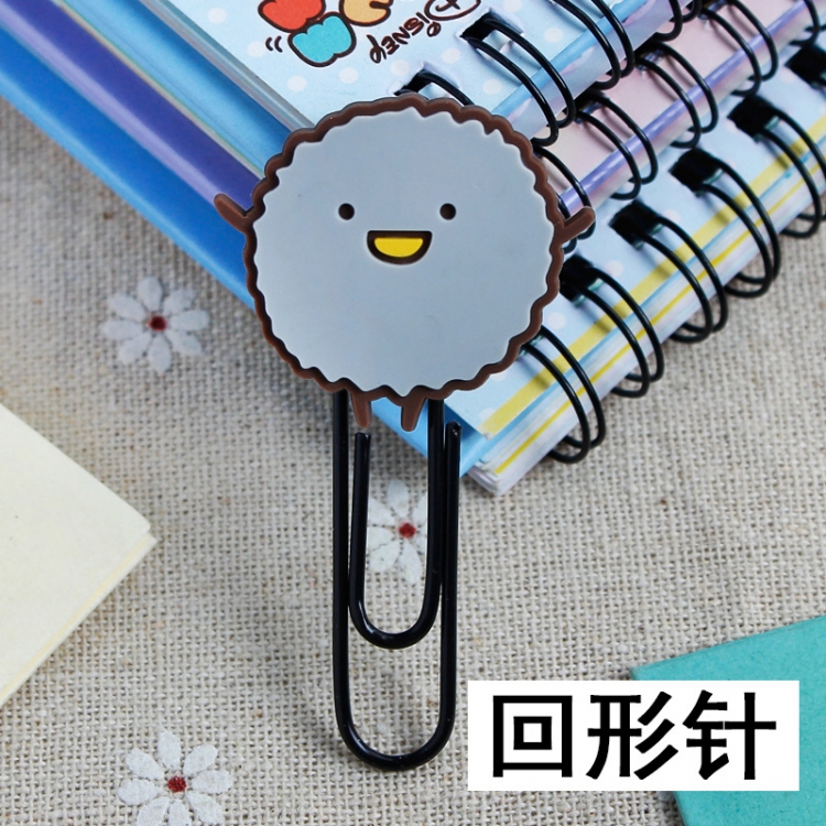 Corner creatures U-shaped PVC soft rubber bookmark metal clip stationery colored paper clip price for 20 pcs