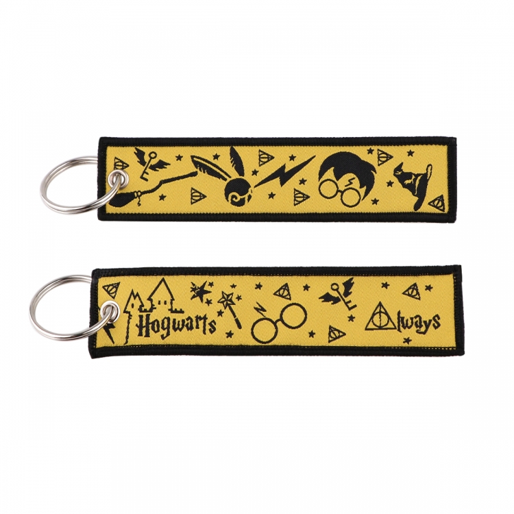 Skeleton Jack Double sided color woven label keychain with thickened hanging rope 13x3cm 10G price for 5 pcs