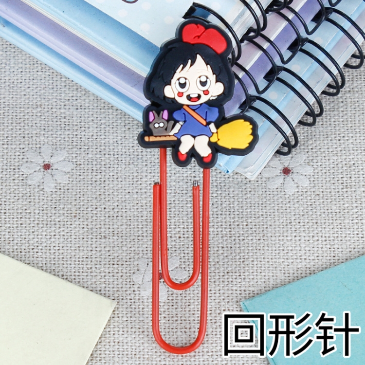 TOTORO U-shaped PVC soft rubber bookmark metal clip stationery colored paper clip price for 20 pcs