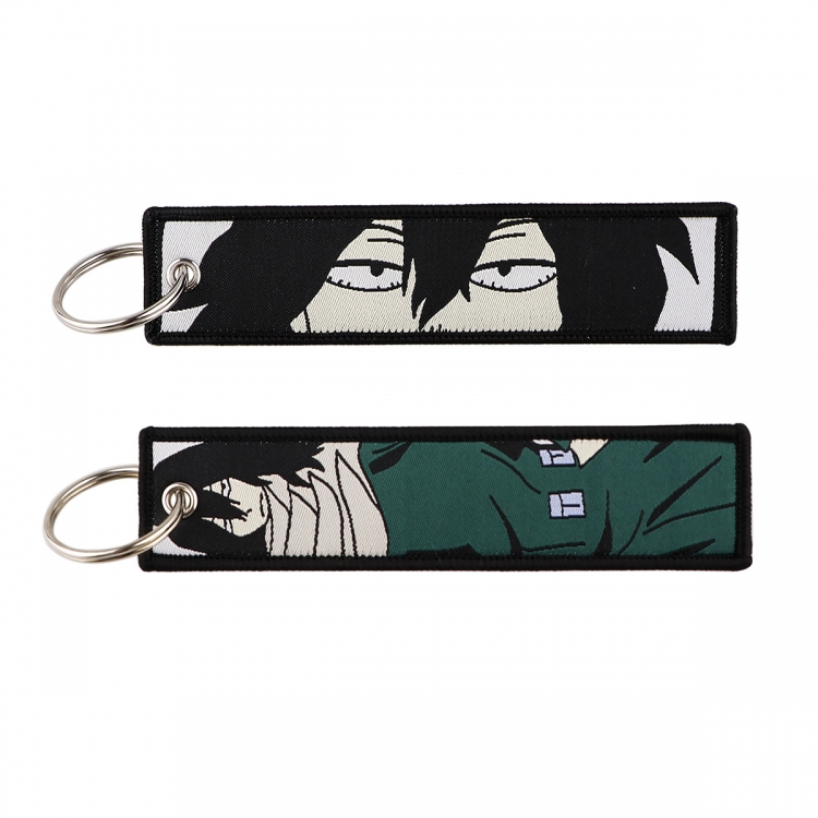 My Hero Academia Double sided color woven label keychain with thickened hanging rope 13x3cm 10G price for 5 pcs
