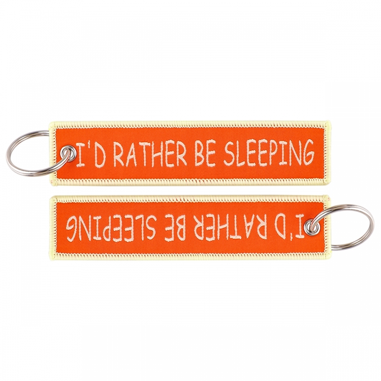letter Double sided color woven label keychain with thickened hanging rope 13x3cm 10G price for 5 pcs
