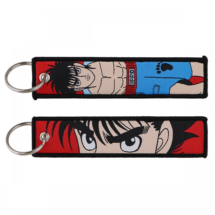 Kuroshitsuji Double sided color woven label keychain with thickened hanging rope 13x3cm 10G price for 5 pcs