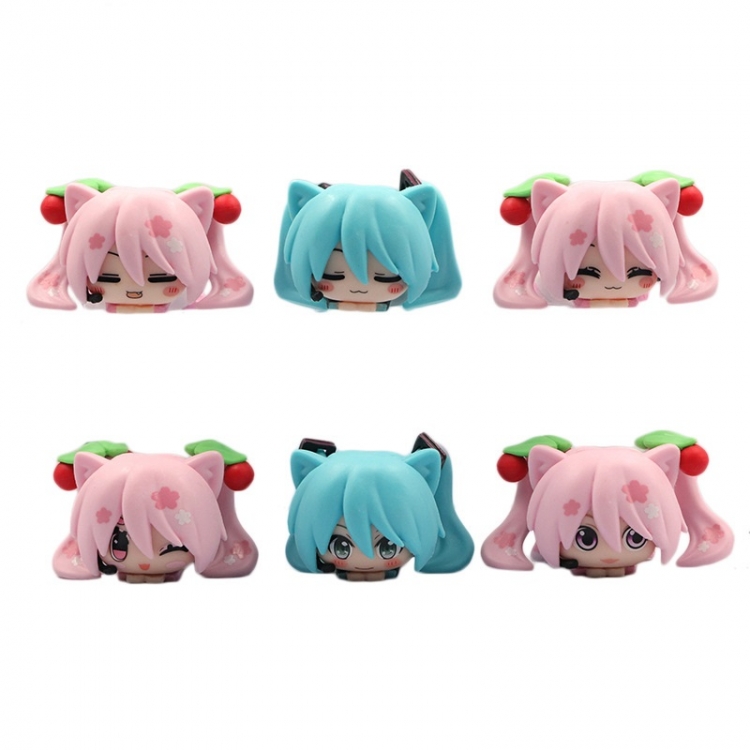 Hatsune Miku q-version Bagged Figure Decoration Model 6.5cm a set of 6