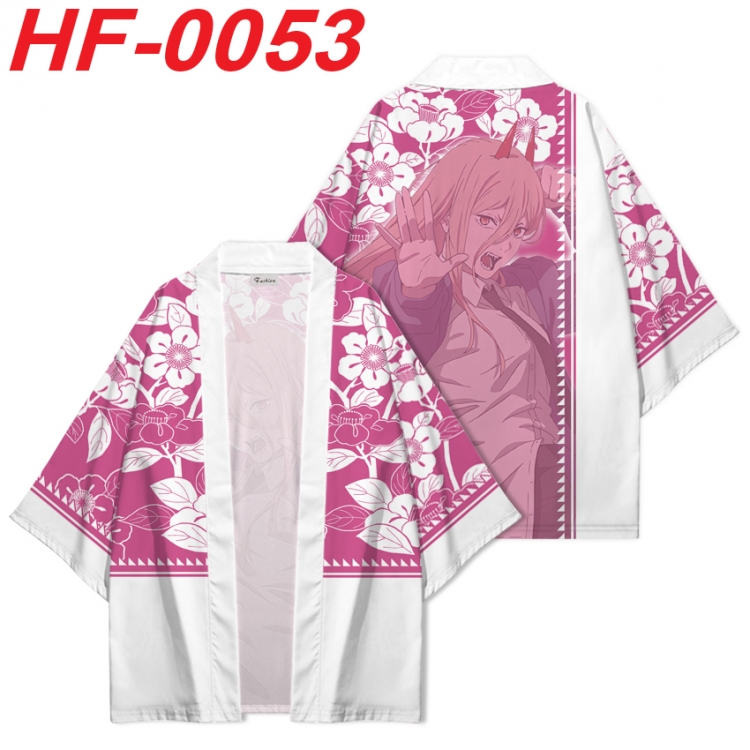 Chainsawman Anime digital printed French velvet kimono top from S to 4XL HF-0053