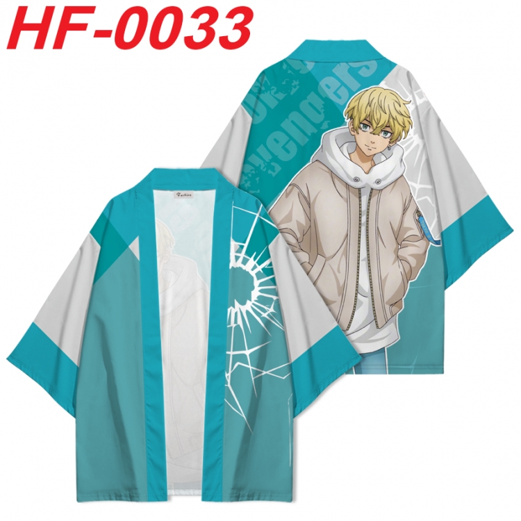Tokyo Revengers Anime digital printed French velvet kimono top from S to 4XL  HF-0033