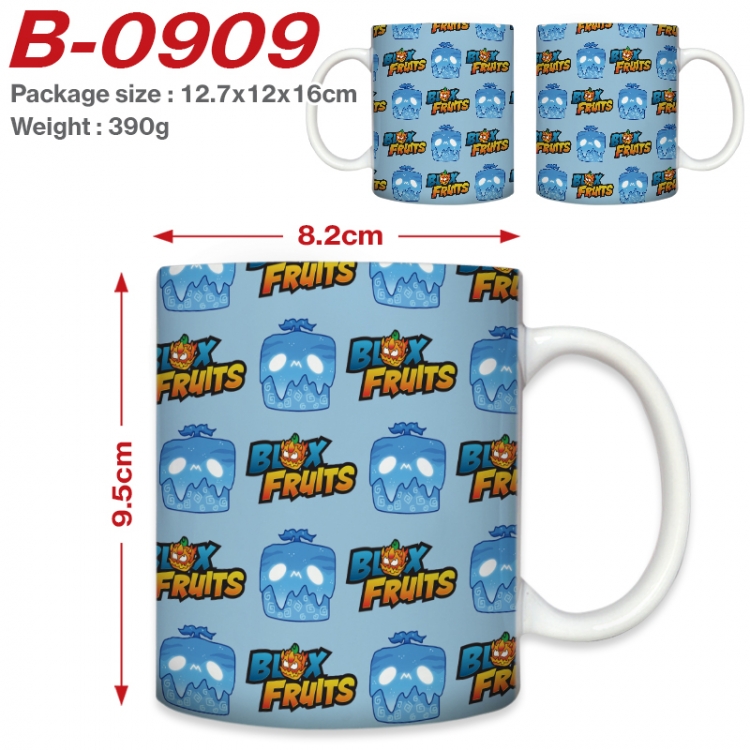 Blox Fruits Anime printed ceramic mug 400ml (single carton foam packaging) B-0909