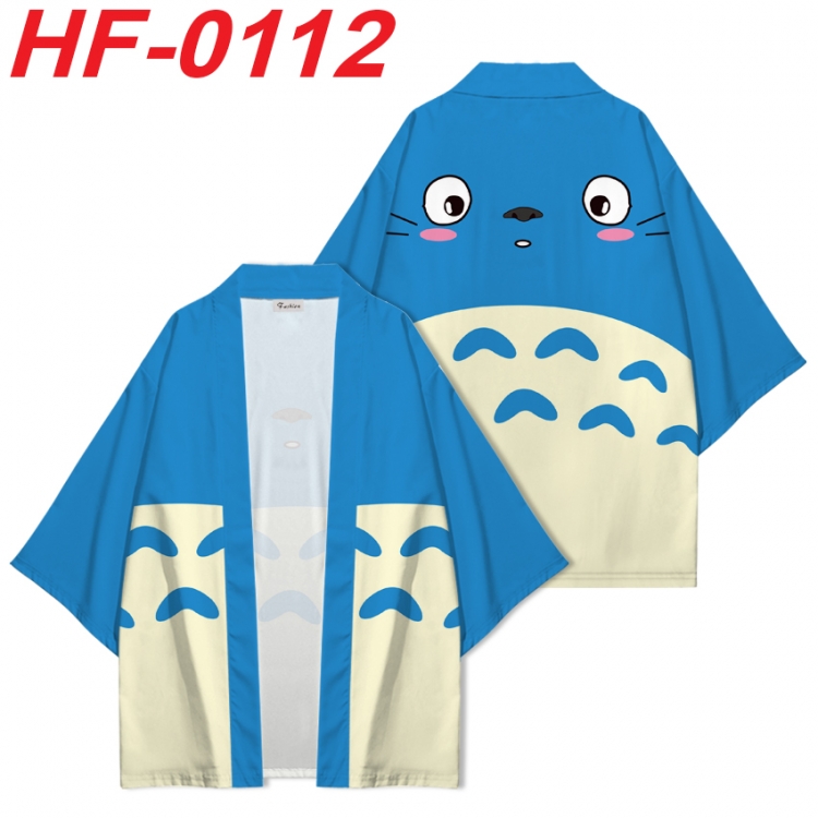 TOTORO Anime digital printed French velvet kimono top from S to 4XL  HF-0112