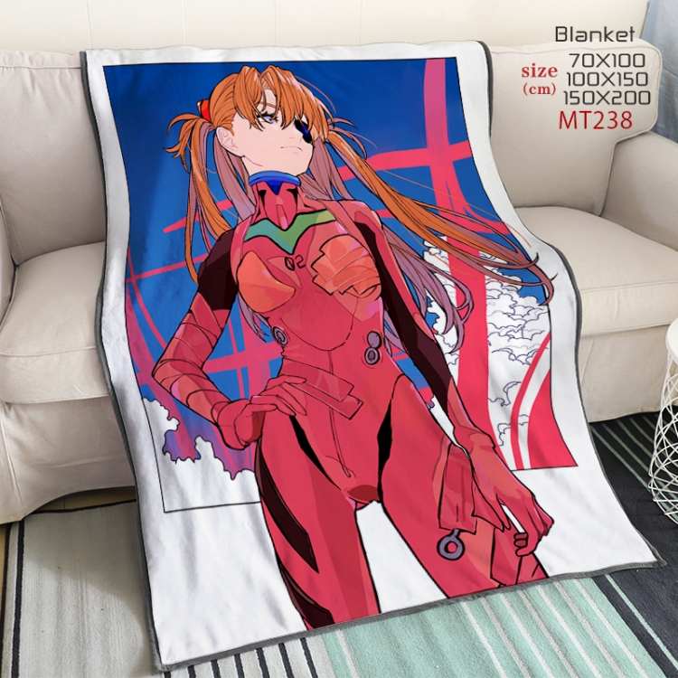 EVA Anime oversized mink flannel blanket 150X200CM customizable