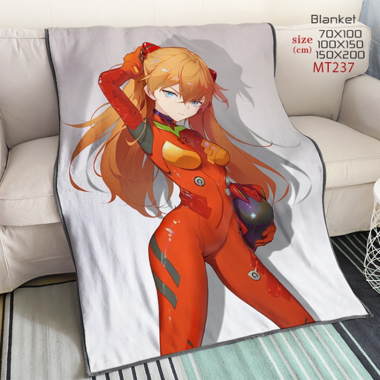 EVA Anime oversized mink flannel blanket 150X200CM customizable