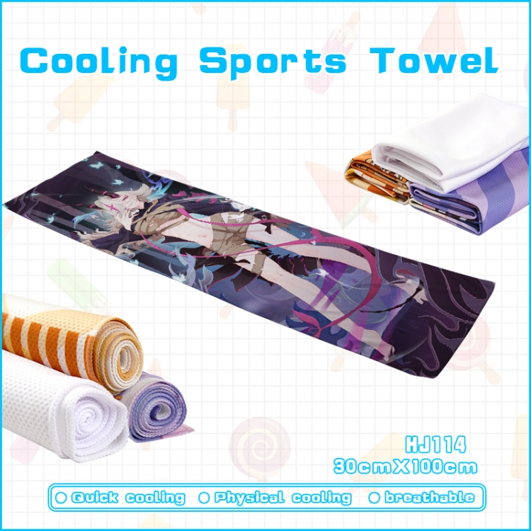 Mountain and Sea Mirror Flower anime Cooling Sports Towel 30X100CM HJ114
