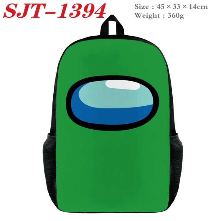 Among us Anime nylon canvas backpack student backpack 45x33x14cm