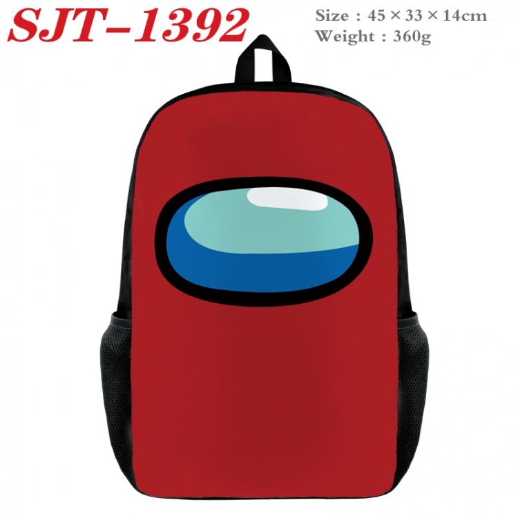 Among us Anime nylon canvas backpack student backpack 45x33x14cm