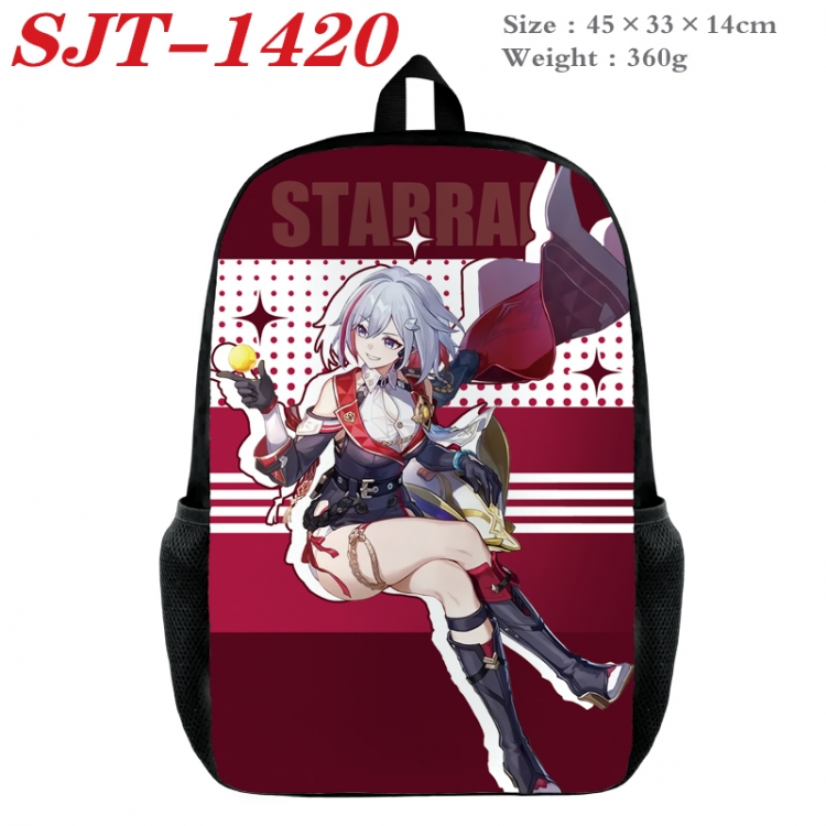 Honkai: Star Rail Anime nylon canvas backpack student backpack 45x33x14cm