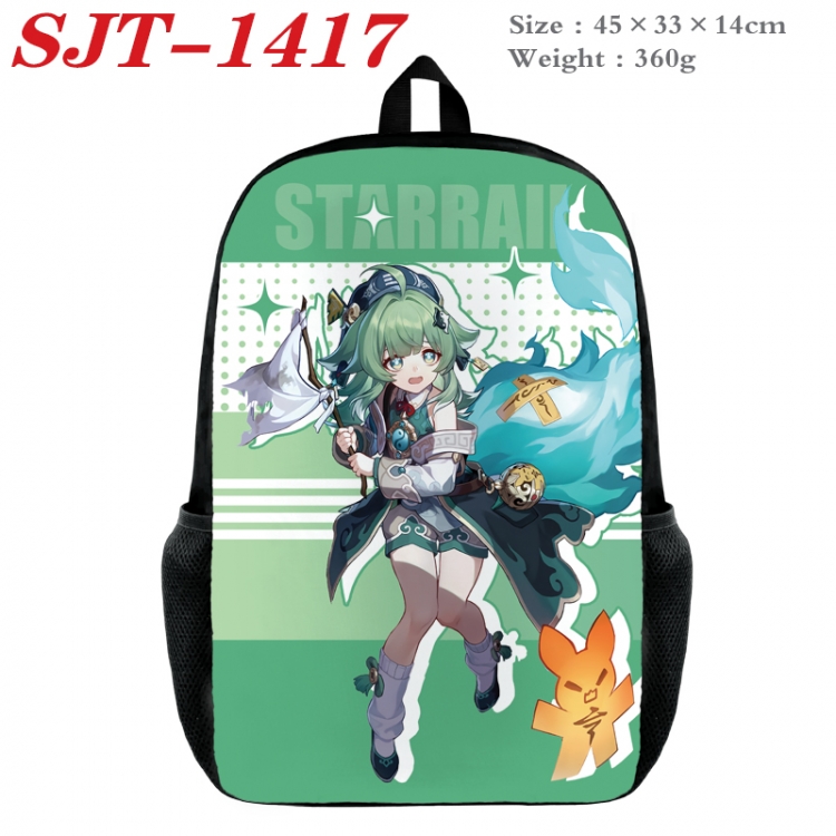 Honkai: Star Rail Anime nylon canvas backpack student backpack 45x33x14cm