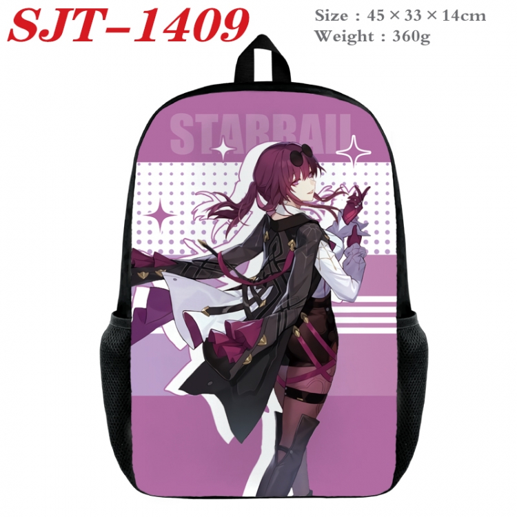 Honkai: Star Rail Anime nylon canvas backpack student backpack 45x33x14cm
